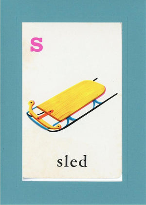 S is for Sled-Alphabet Soup-Plymouth Cards