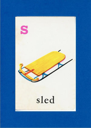 S is for Sled-Alphabet Soup-Plymouth Cards