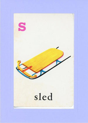 S is for Sled-Alphabet Soup-Plymouth Cards