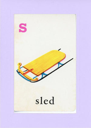 S is for Sled-Alphabet Soup-Plymouth Cards