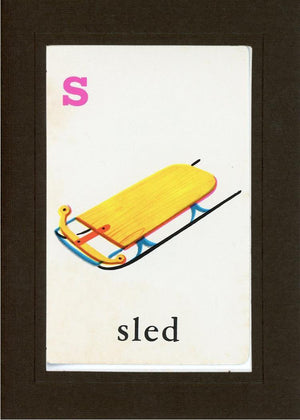 S is for Sled-Alphabet Soup-Plymouth Cards