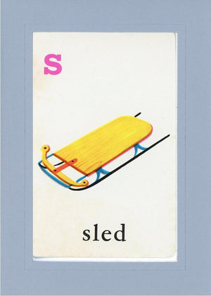 S is for Sled-Alphabet Soup-Plymouth Cards