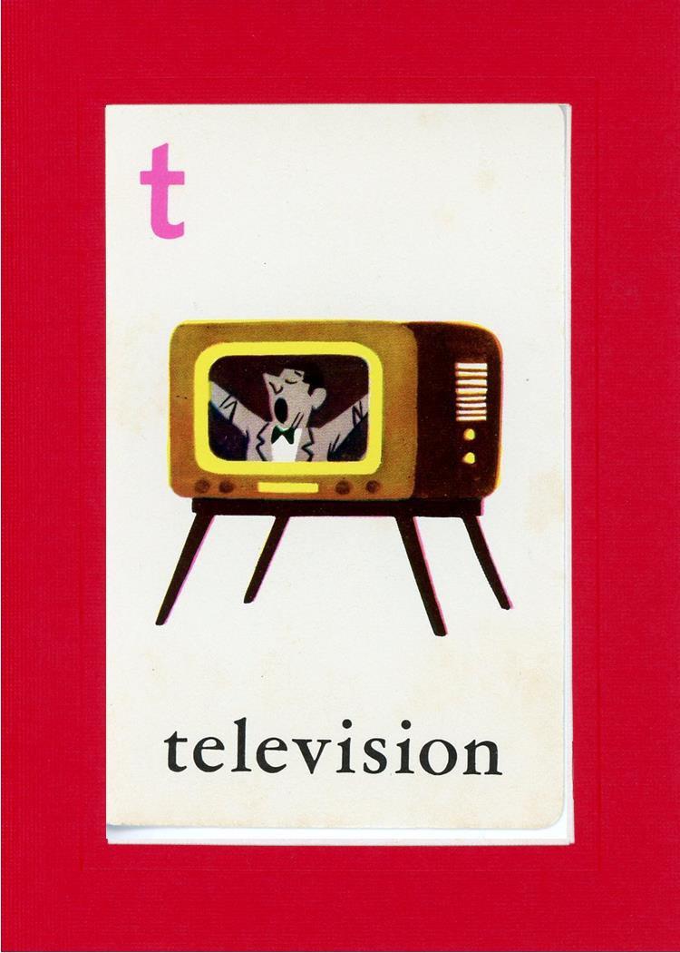 T is for Television-Alphabet Soup-Plymouth Cards