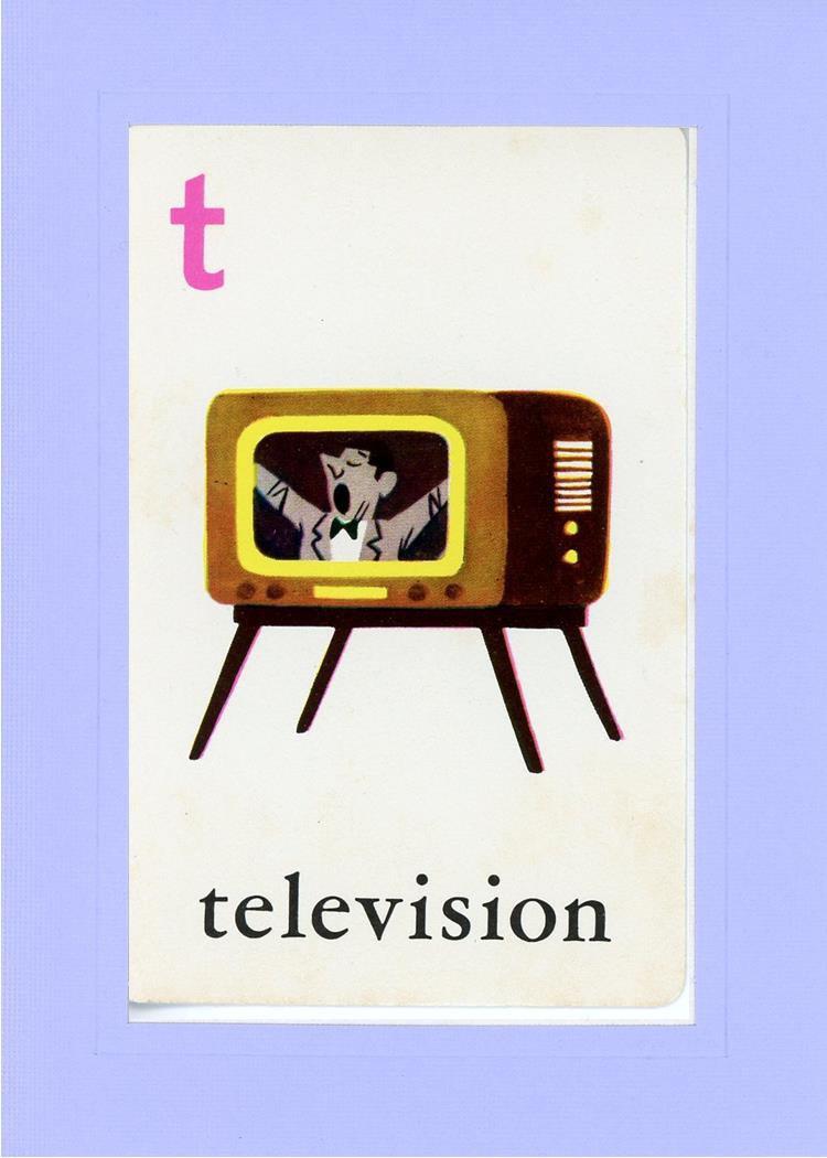 T is for Television-Alphabet Soup-Plymouth Cards