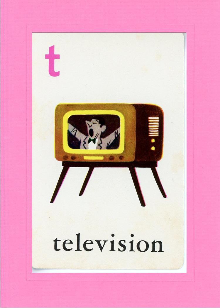 T is for Television-Alphabet Soup-Plymouth Cards