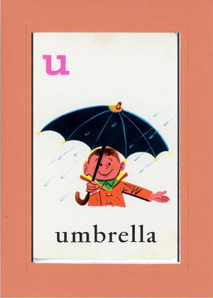 U is for Umbrella-Alphabet Soup-Plymouth Cards