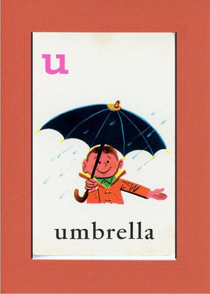 U is for Umbrella-Alphabet Soup-Plymouth Cards
