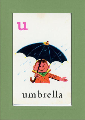 U is for Umbrella-Alphabet Soup-Plymouth Cards