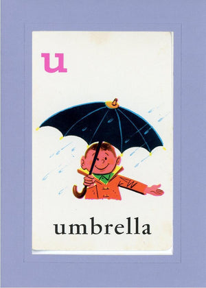 U is for Umbrella-Alphabet Soup-Plymouth Cards