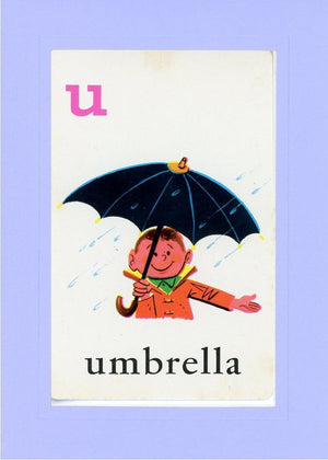 U is for Umbrella-Alphabet Soup-Plymouth Cards