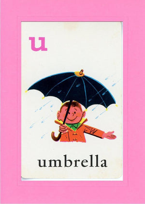 U is for Umbrella-Alphabet Soup-Plymouth Cards