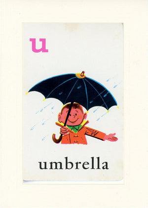 U is for Umbrella-Alphabet Soup-Plymouth Cards