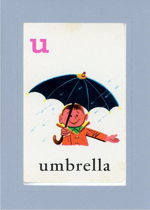 U is for Umbrella-Alphabet Soup-Plymouth Cards