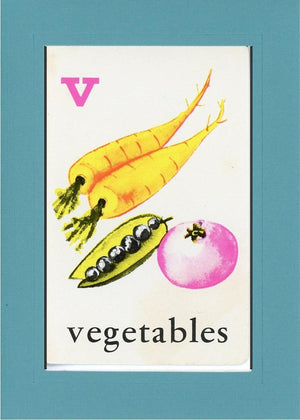 V is for Vegetables-Alphabet Soup-Plymouth Cards