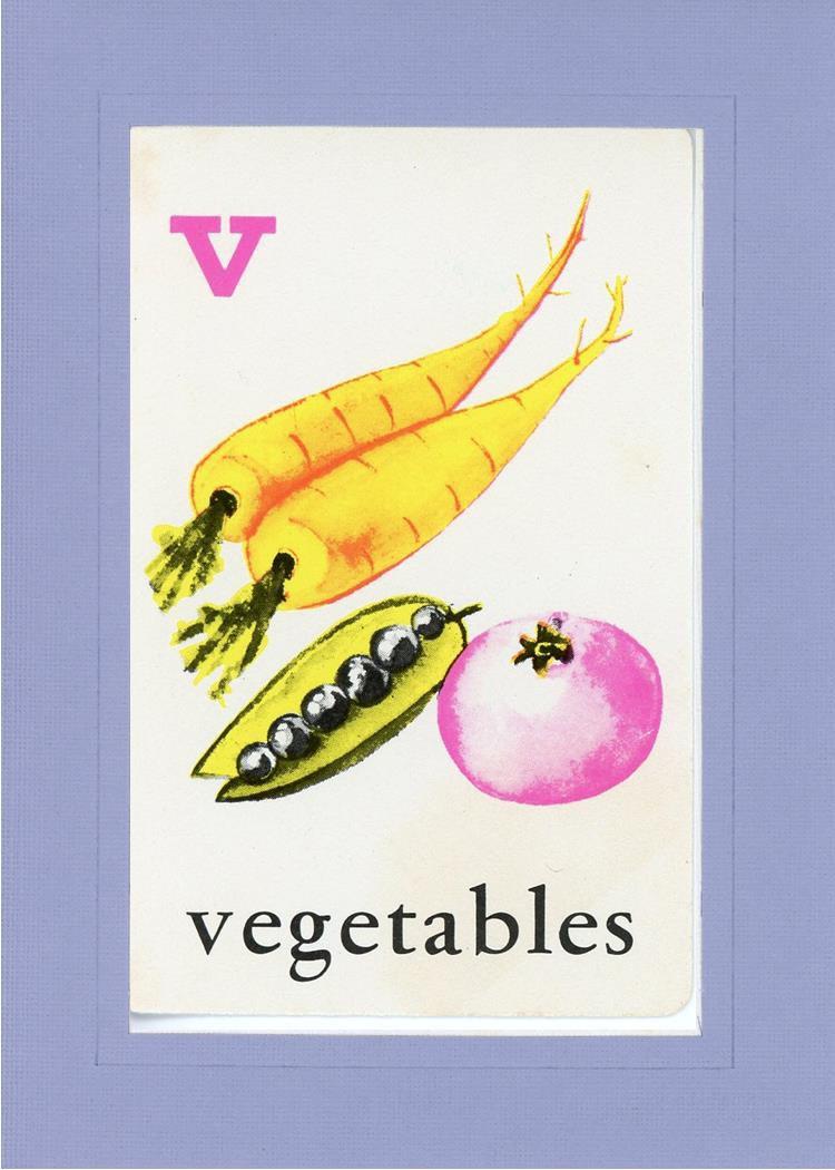 V is for Vegetables-Alphabet Soup-Plymouth Cards