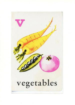 V is for Vegetables-Alphabet Soup-Plymouth Cards