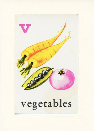 V is for Vegetables-Alphabet Soup-Plymouth Cards