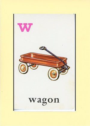 W is for Wagon-Alphabet Soup-Plymouth Cards