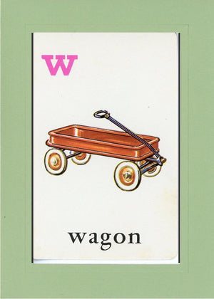 W is for Wagon-Alphabet Soup-Plymouth Cards