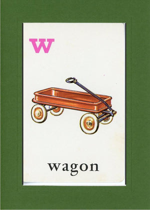 W is for Wagon-Alphabet Soup-Plymouth Cards