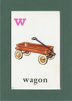 W is for Wagon-Alphabet Soup-Plymouth Cards