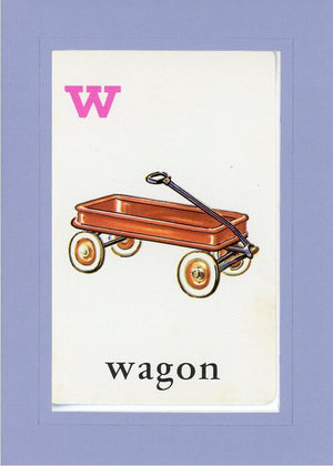 W is for Wagon-Alphabet Soup-Plymouth Cards