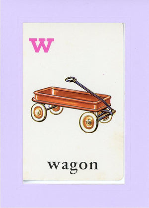 W is for Wagon-Alphabet Soup-Plymouth Cards