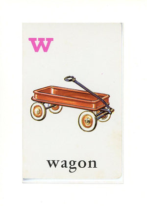 W is for Wagon-Alphabet Soup-Plymouth Cards