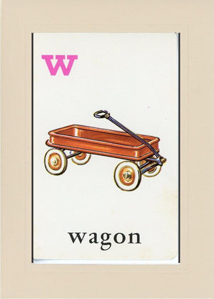 W is for Wagon-Alphabet Soup-Plymouth Cards