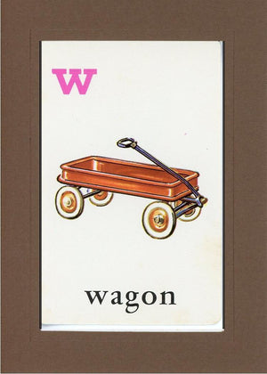 W is for Wagon-Alphabet Soup-Plymouth Cards