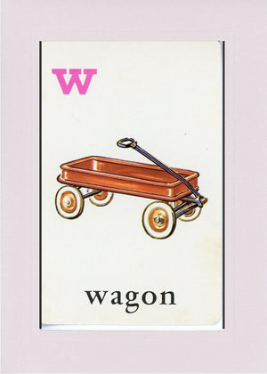 W is for Wagon-Alphabet Soup-Plymouth Cards