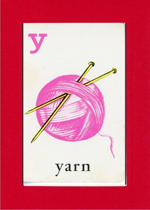 Y is for Yarn-Alphabet Soup-Plymouth Cards