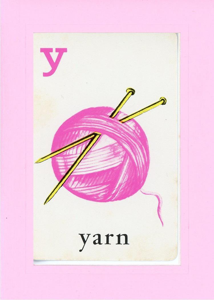 Y is for Yarn-Alphabet Soup-Plymouth Cards