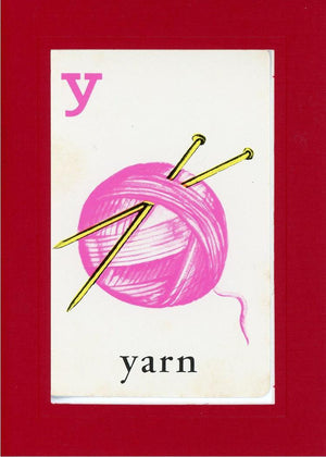 Y is for Yarn-Alphabet Soup-Plymouth Cards