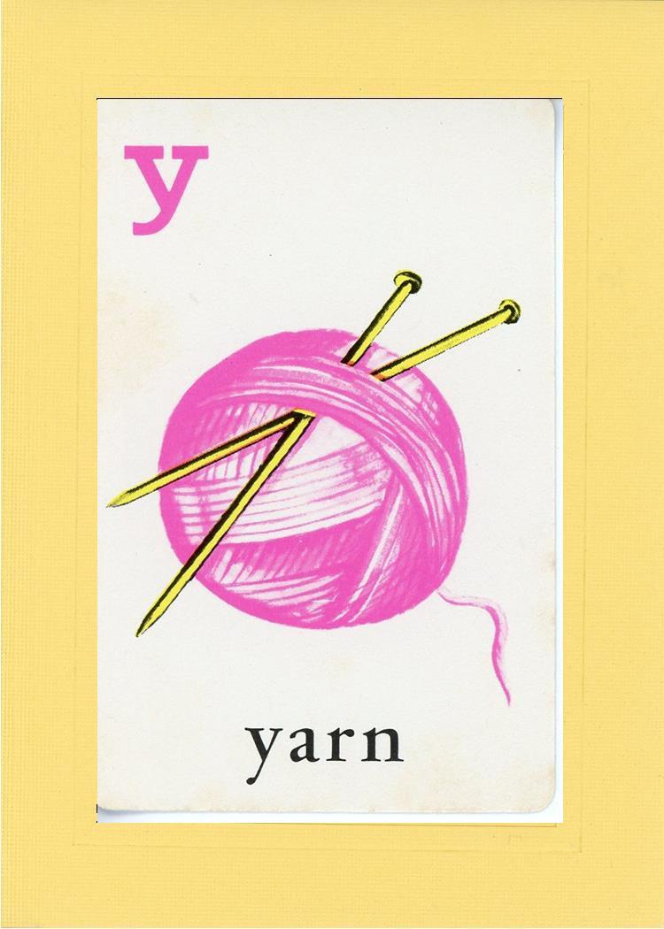 Y is for Yarn-Alphabet Soup-Plymouth Cards