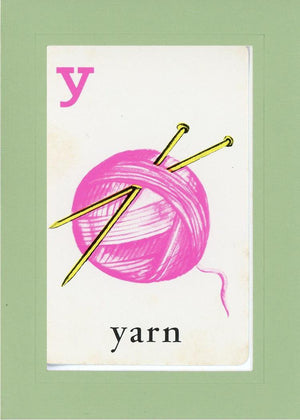 Y is for Yarn-Alphabet Soup-Plymouth Cards