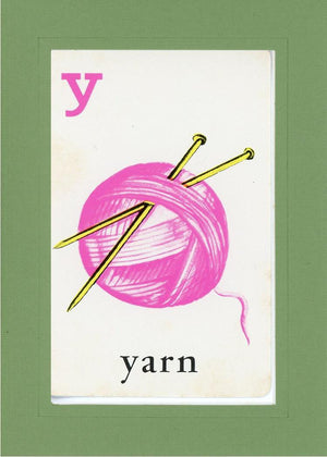 Y is for Yarn-Alphabet Soup-Plymouth Cards