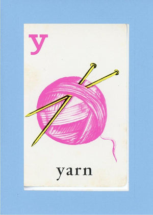 Y is for Yarn-Alphabet Soup-Plymouth Cards