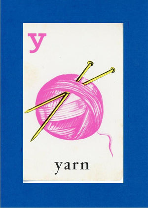 Y is for Yarn-Alphabet Soup-Plymouth Cards