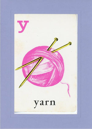 Y is for Yarn-Alphabet Soup-Plymouth Cards