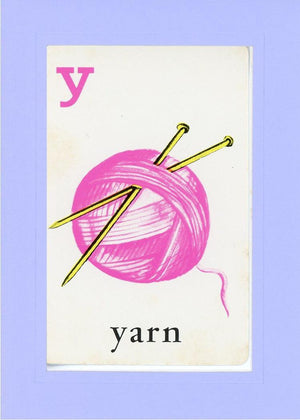 Y is for Yarn-Alphabet Soup-Plymouth Cards