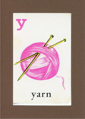 Y is for Yarn-Alphabet Soup-Plymouth Cards