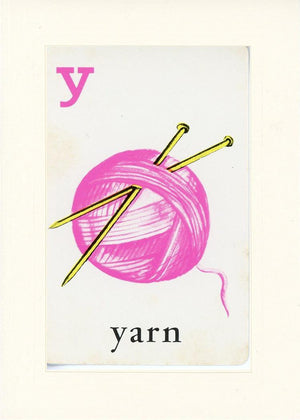 Y is for Yarn-Alphabet Soup-Plymouth Cards